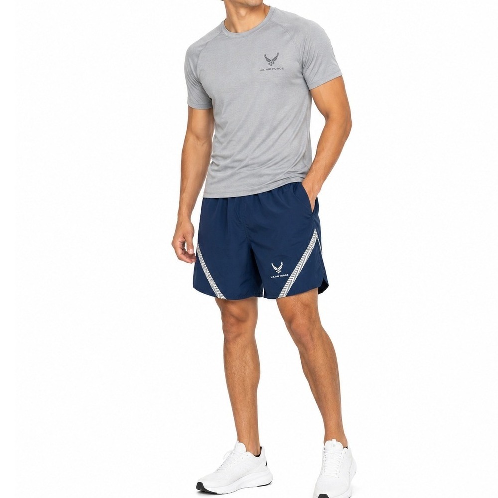 U.S. Air Force, PTU Training Shorts, Men, XL, Navy Blue, Athletic Athleisure